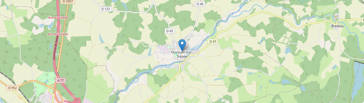 Ouzouer-sur-Trézée - Carte