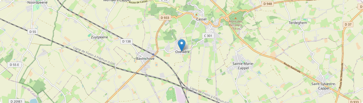 Oxelaëre - Carte