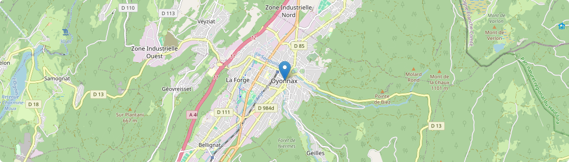 Oyonnax - Carte