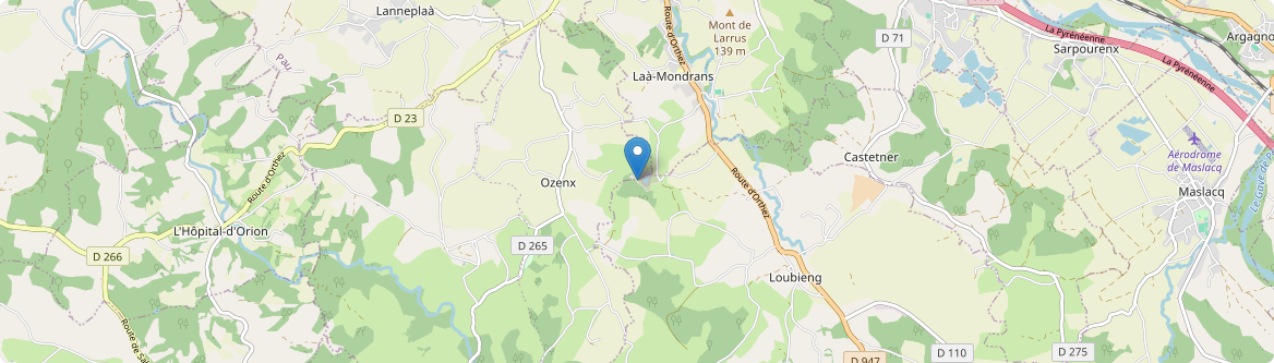 Ozenx-Montestrucq - Carte