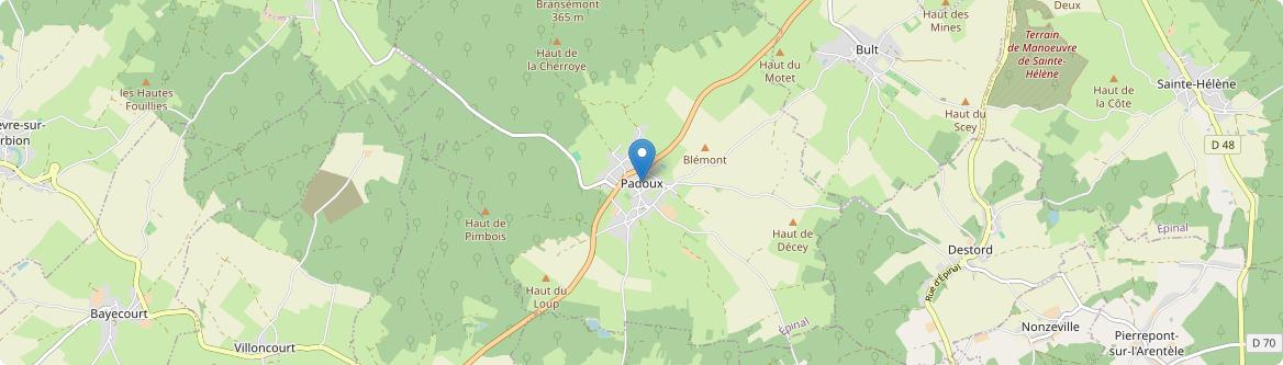 Padoux - Carte