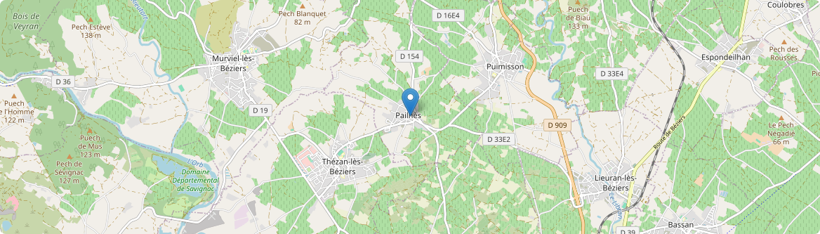 Pailhès - Carte