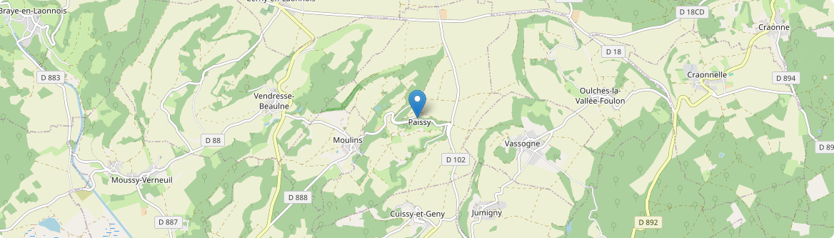 Paissy - Carte