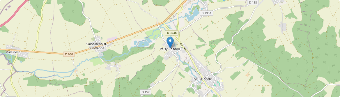 Paisy-Cosdon - Carte