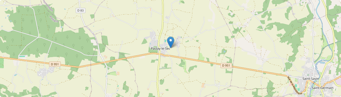 Paizay-le-Sec - Carte