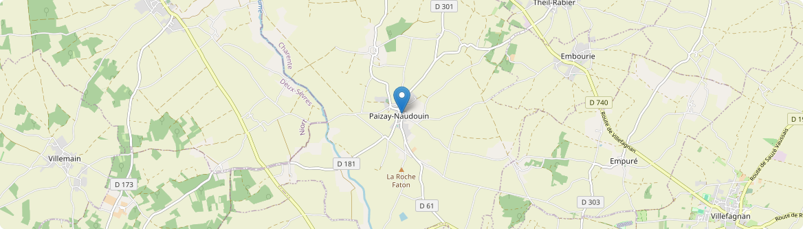 Paizay-Naudouin-Embourie - Carte