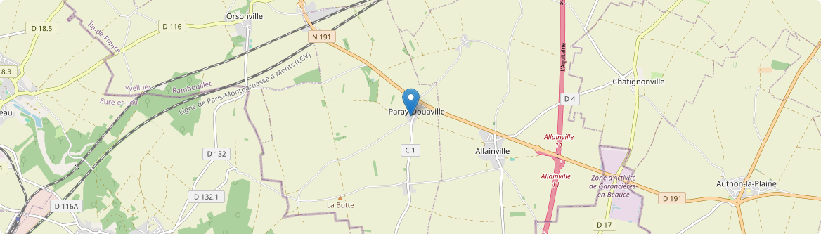 Paray-Douaville - Carte