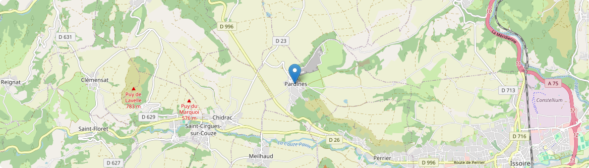 Pardines - Carte