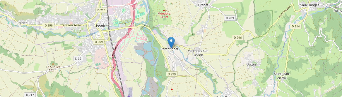 Parentignat - Carte