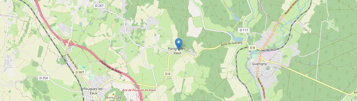 Parigny-les-Vaux - Carte