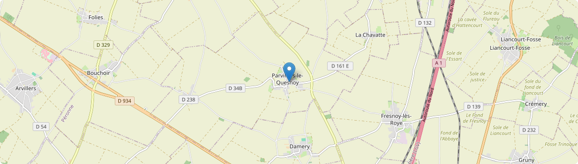Parvillers-le-Quesnoy - Carte