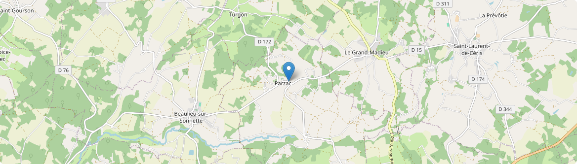Parzac - Carte