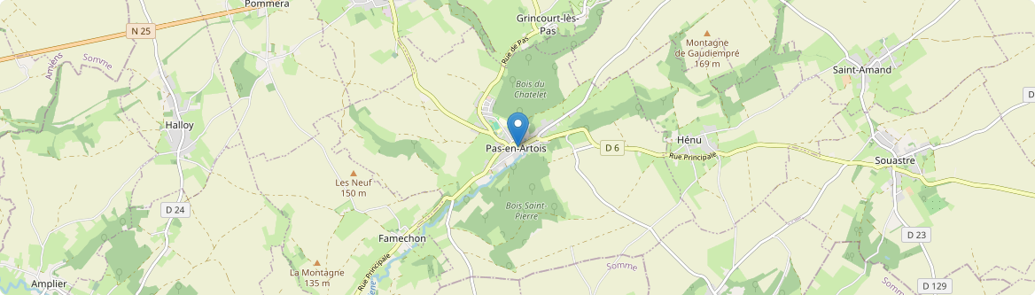Pas-en-Artois - Carte