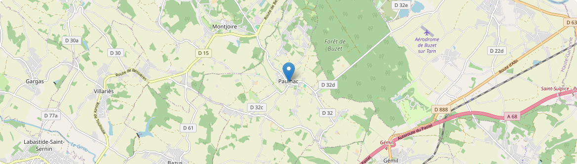 Paulhac - Carte