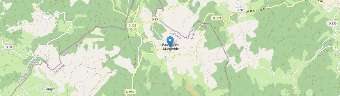 Paulhac-en-Margeride - Carte