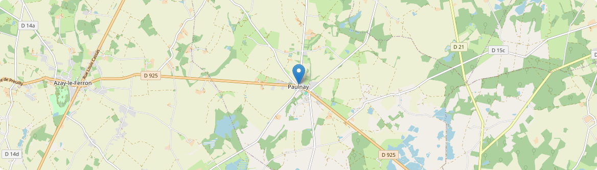 Paulnay - Carte