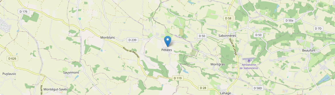Pébées - Carte