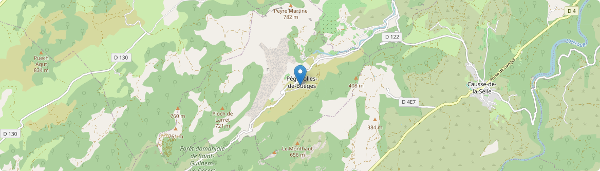 Pégairolles-de-Buèges - Carte