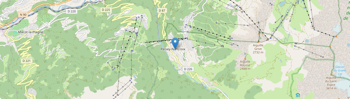 Peisey-Nancroix - Carte