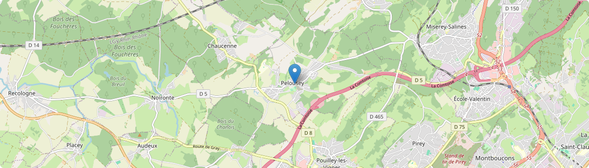 Pelousey - Carte