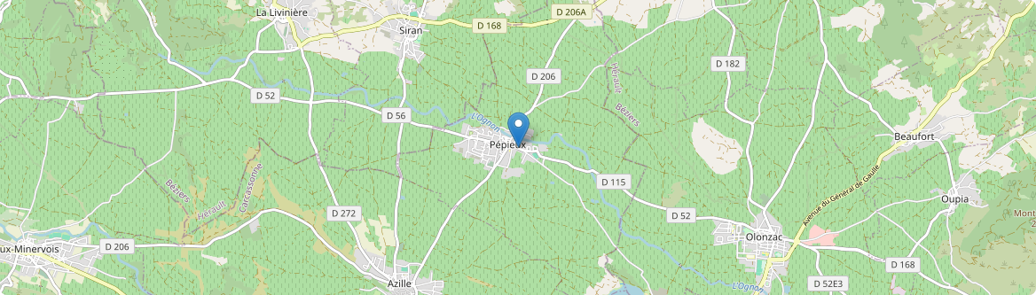 Pépieux - Carte