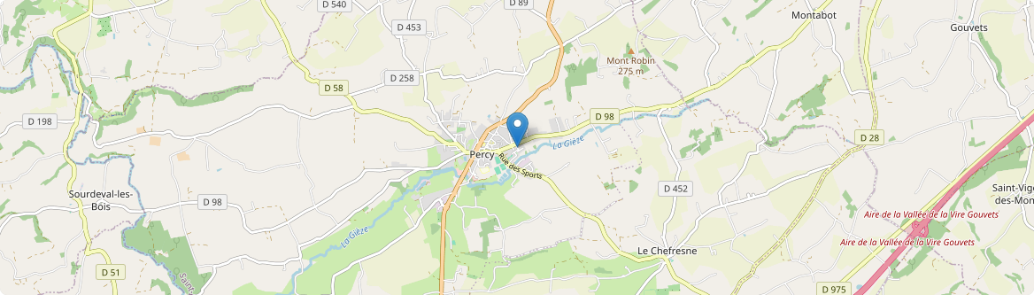 Percy-en-Normandie - Carte