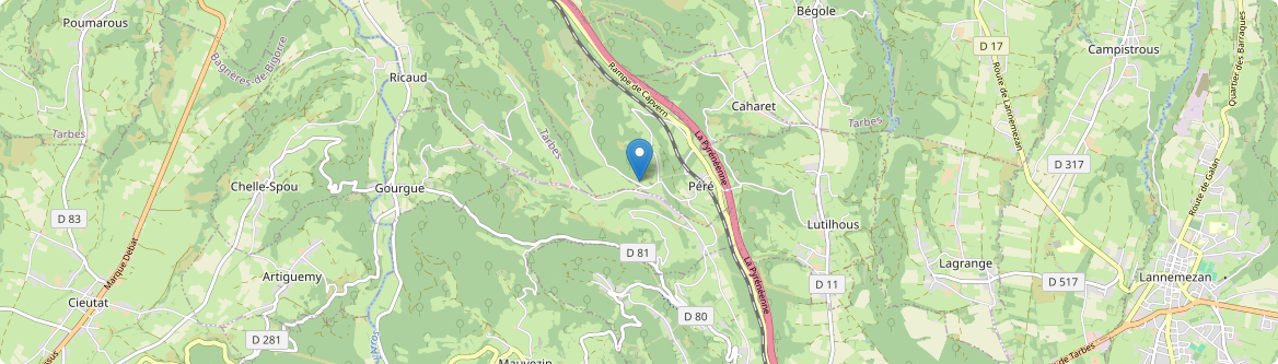 Péré - Carte