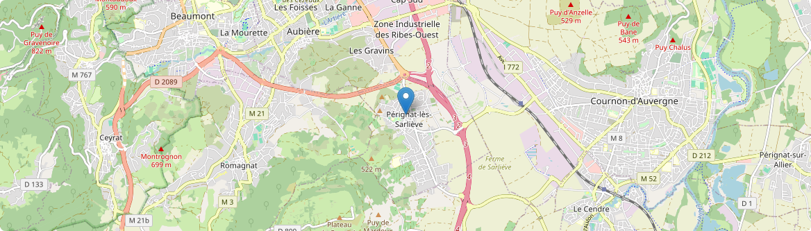 Pérignat-lès-Sarliève - Carte