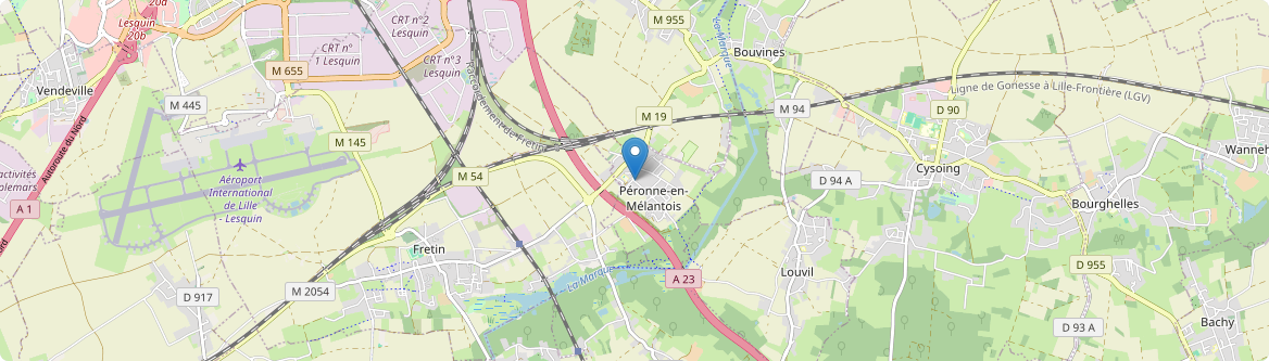 Péronne-en-Mélantois - Carte