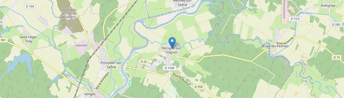 Perrigny-sur-l'Ognon - Carte
