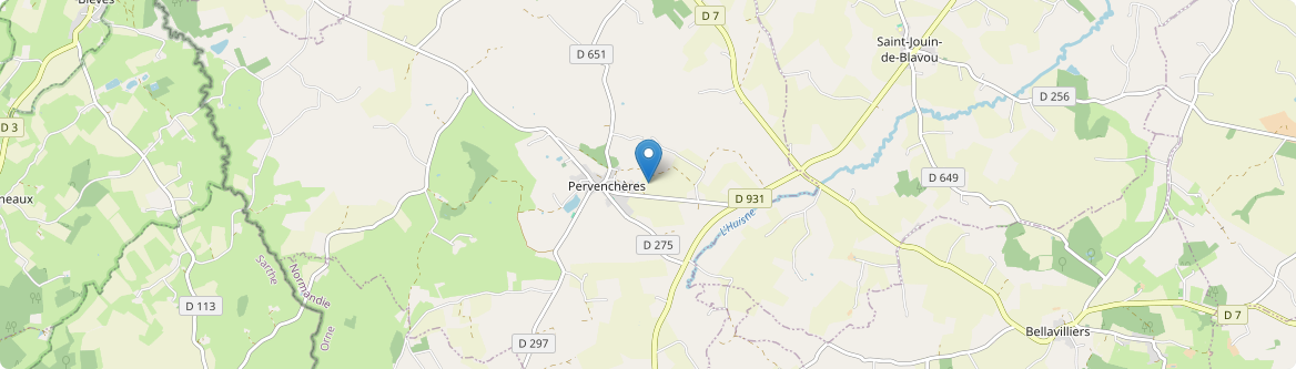 Pervenchères - Carte