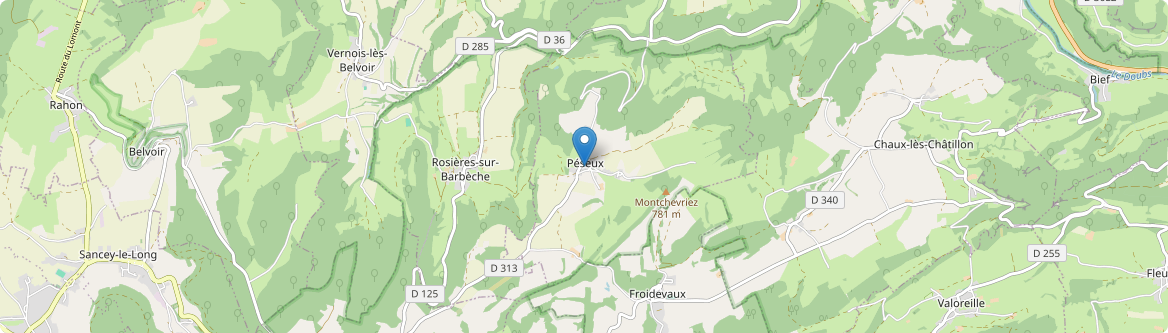 Péseux - Carte