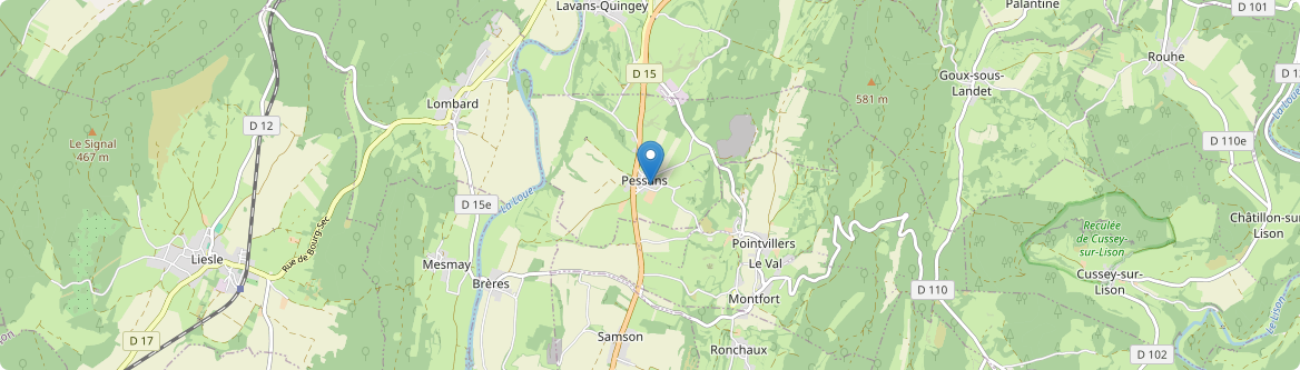 Pessans - Carte