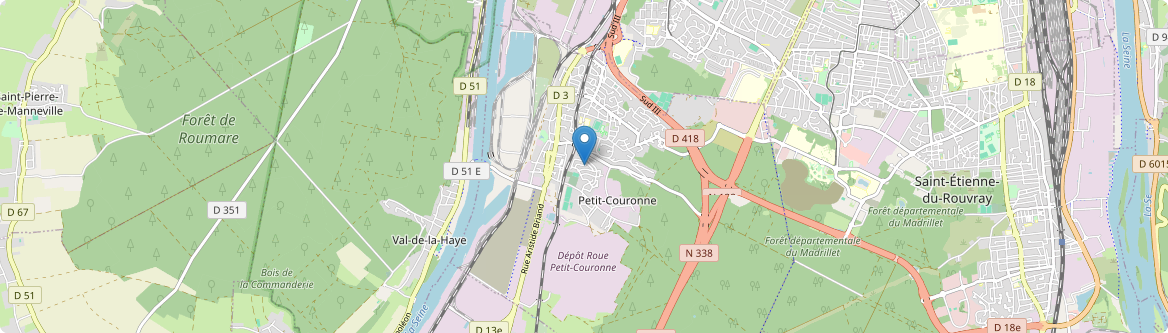 Petit-Couronne - Carte