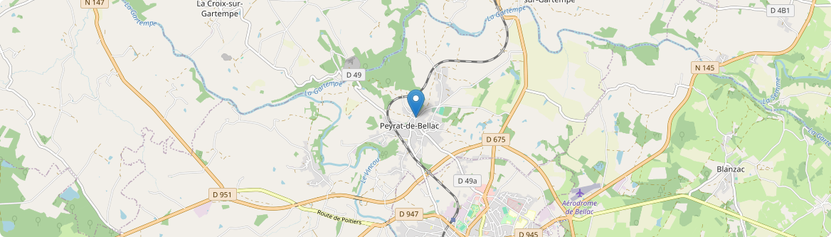Peyrat-de-Bellac - Carte