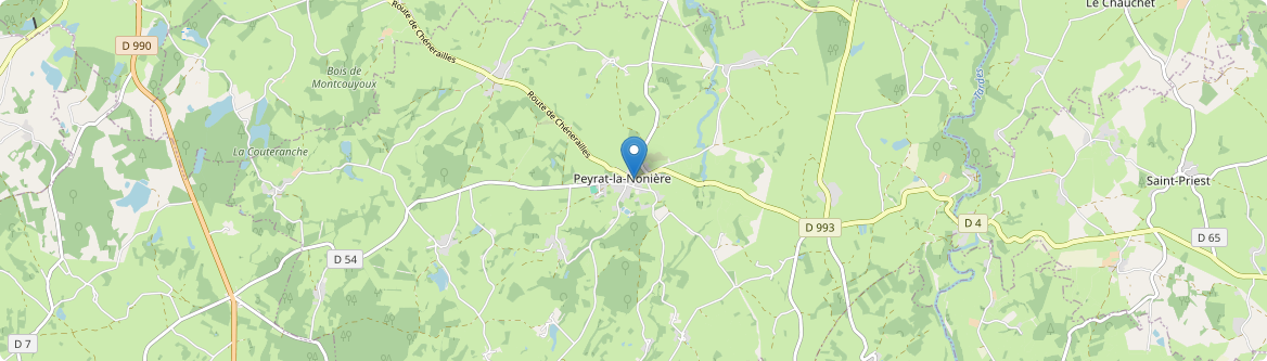 Peyrat-la-Nonière - Carte
