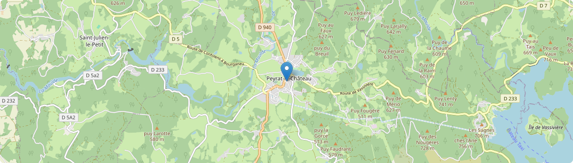 Peyrat-le-Château - Carte