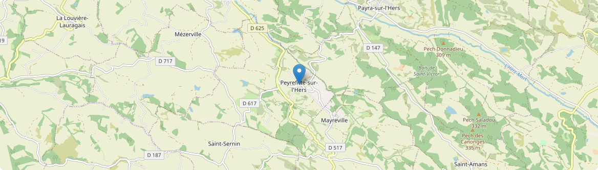 Peyrefitte-sur-l'Hers - Carte