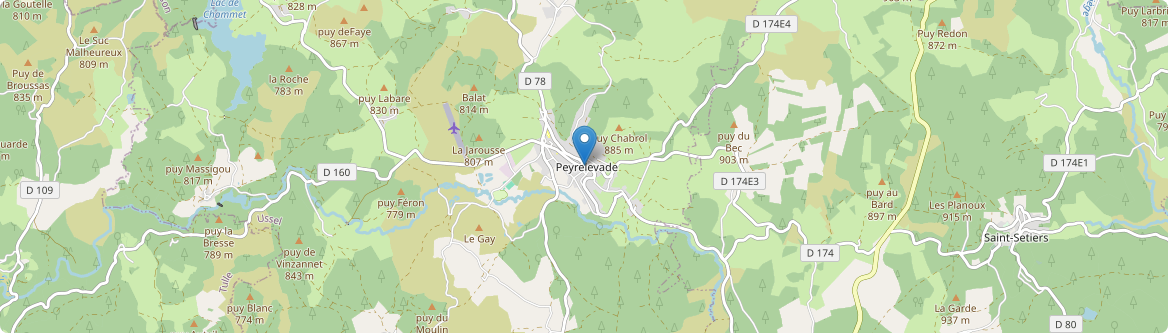 Peyrelevade - Carte