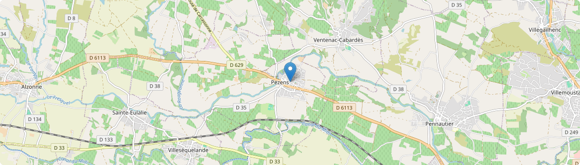 Pezens - Carte