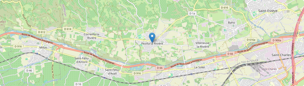 Pézilla-la-Rivière - Carte