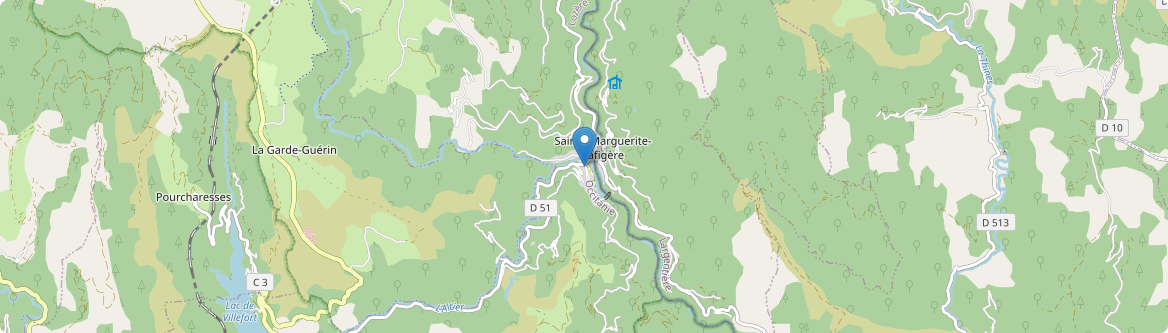 Pied-de-Borne - Carte