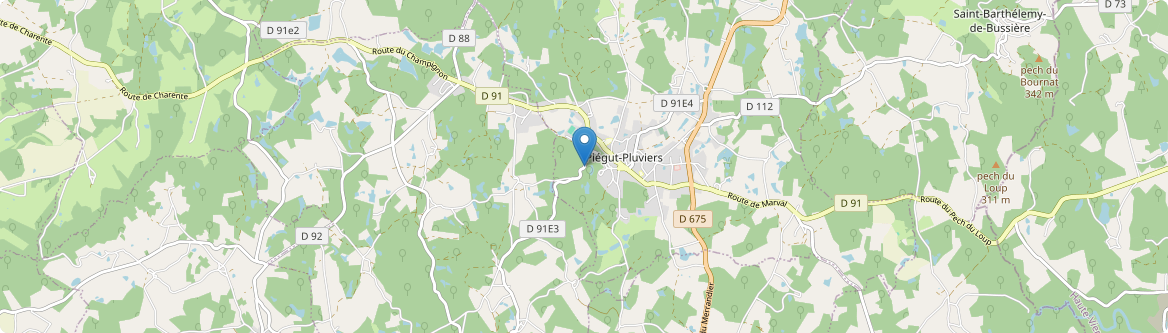 Piégut-Pluviers - Carte