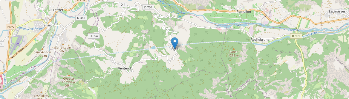 Piégut - Carte