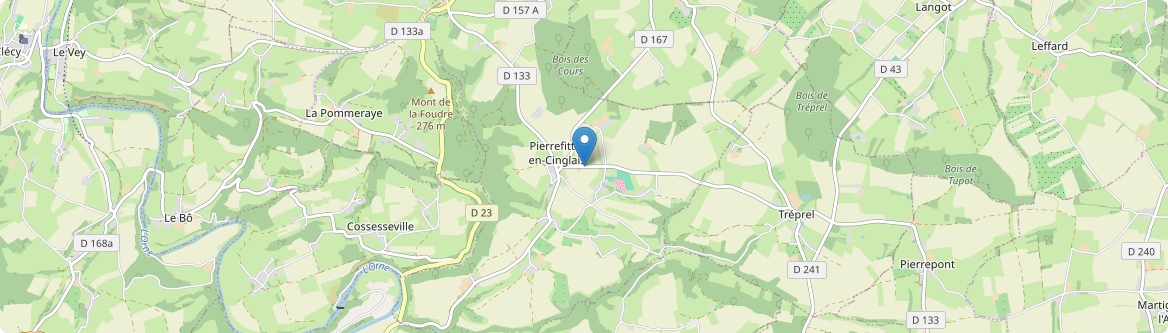 Pierrefitte-en-Cinglais - Carte