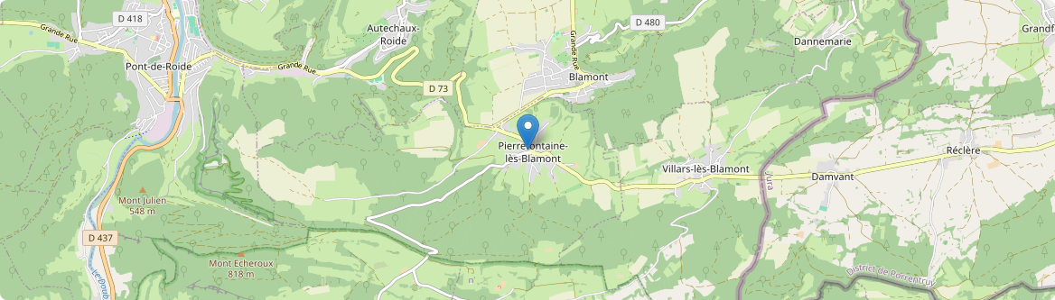 Pierrefontaine-lès-Blamont - Carte