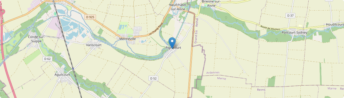 Pignicourt - Carte