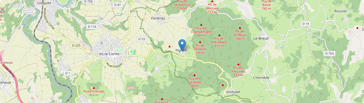 Pignols - Carte