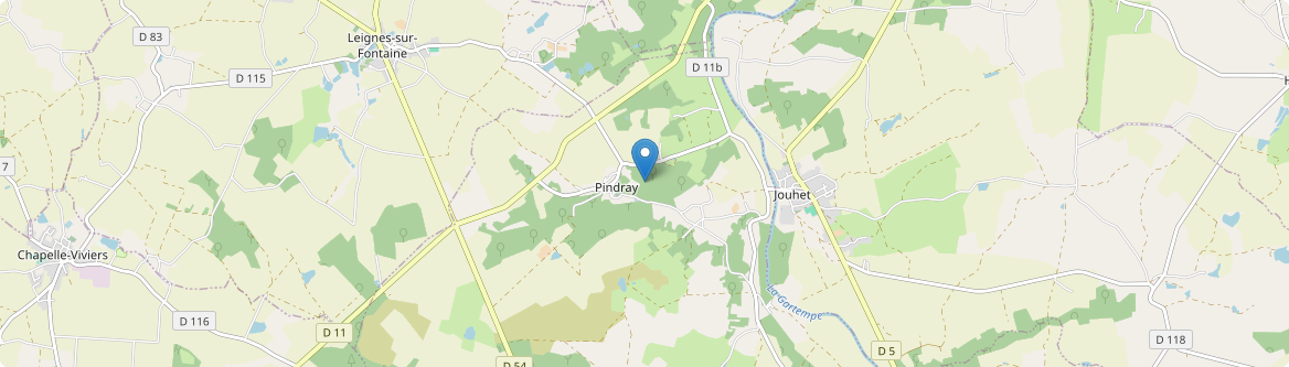 Pindray - Carte