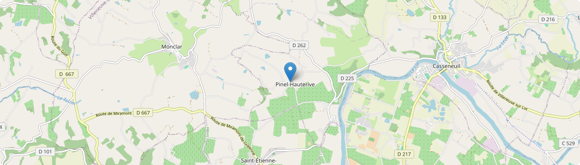 Pinel-Hauterive - Carte